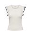 T-Shirt blanc/noir femme jdy adele-1