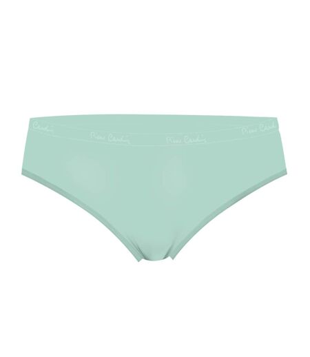 Lot de 3 slips femme  en coton uni et imprimé ceinture fine 2cm Pck12 Pierre Cardin