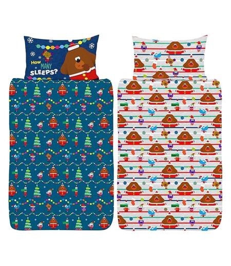 Reversible Christmas Reversible Duvet Set Multicoloured Hey Duggee
