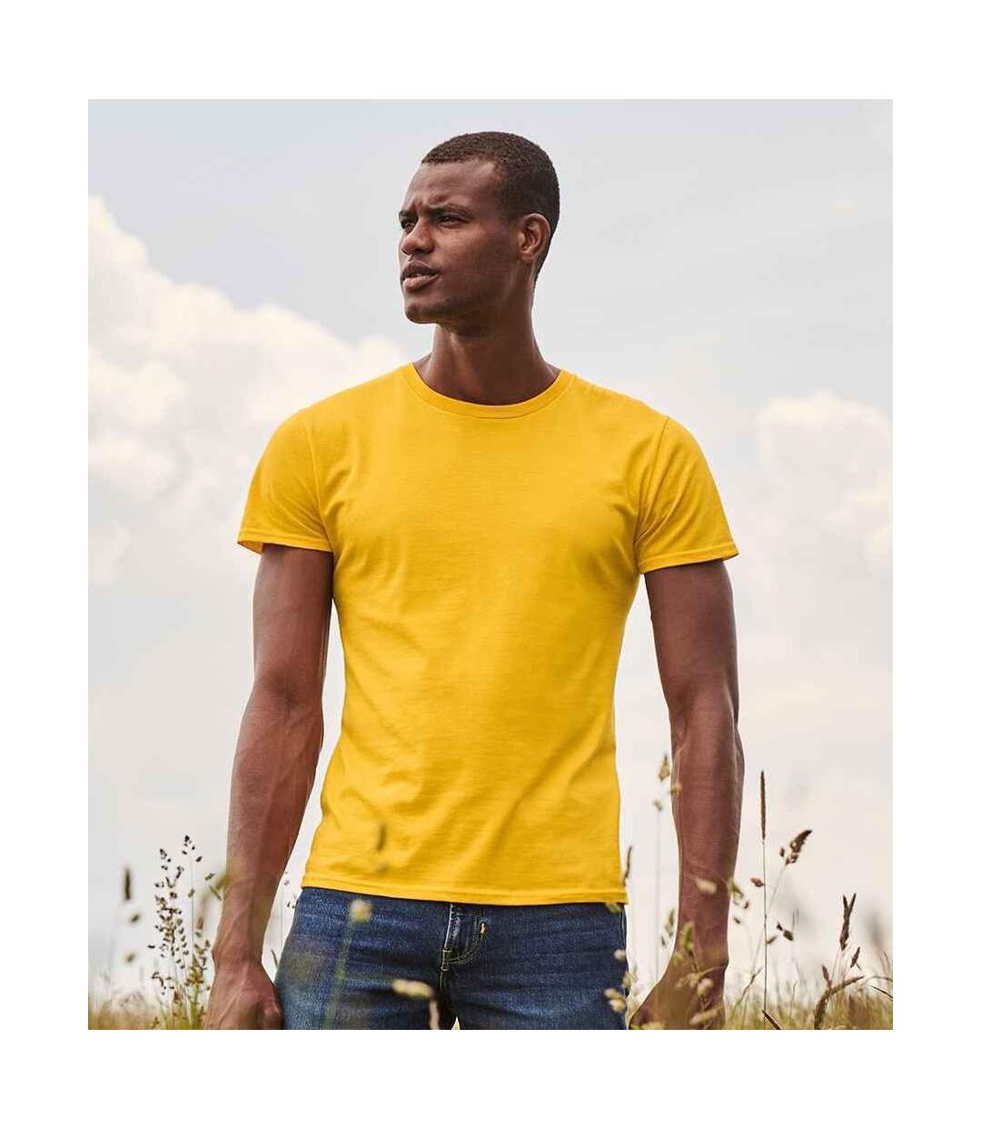 Fruit Of The Loom - T-shirt ICONIC - Hommes (Jaune) - UTPC3389