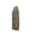 Mens mulligan checked cotton long-sleeved shirt camel/navy Premier