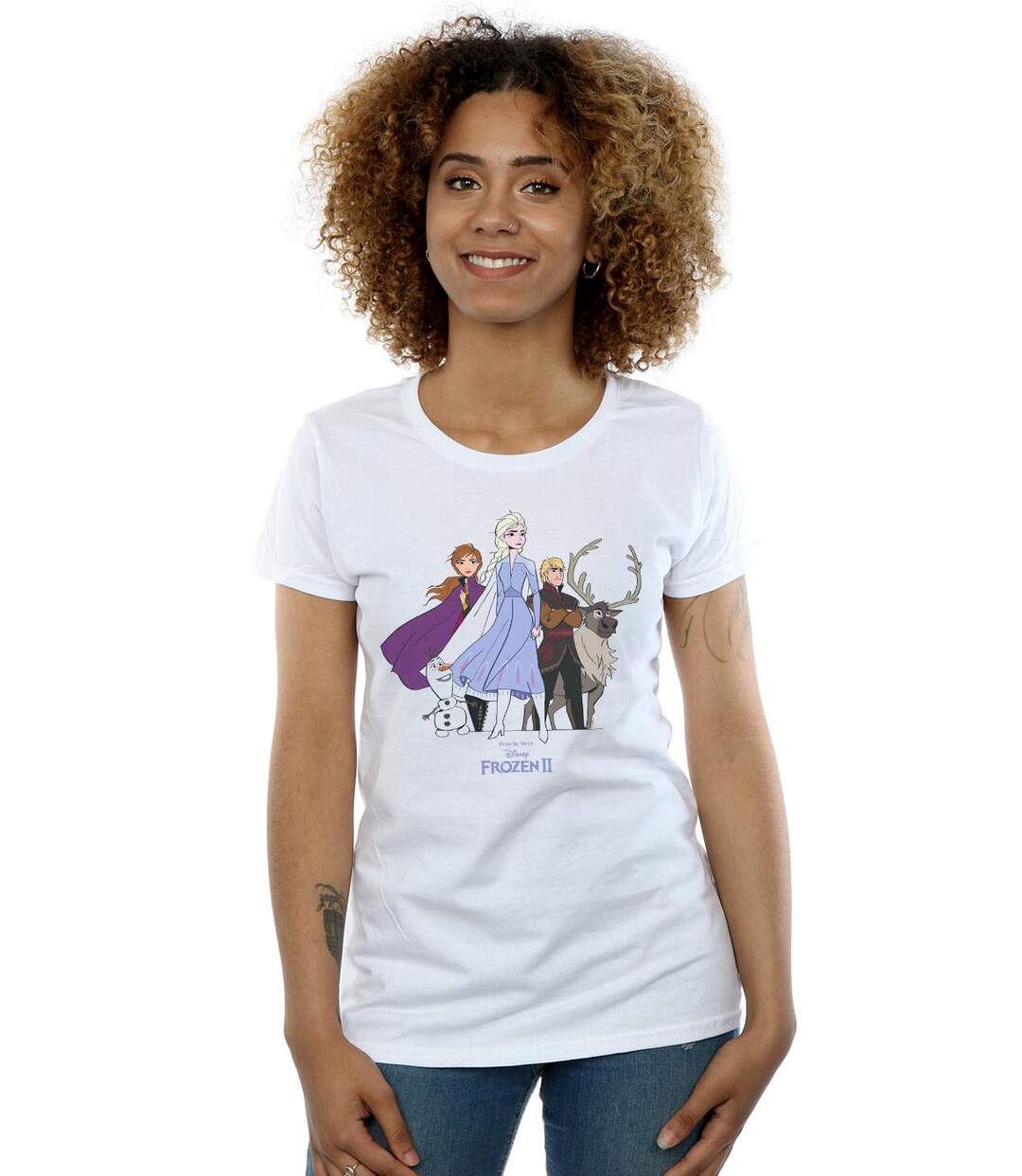 Disney T-shirt en coton Frozen 2 pour femmes/femmes (Blanc) - UTBI21674-2