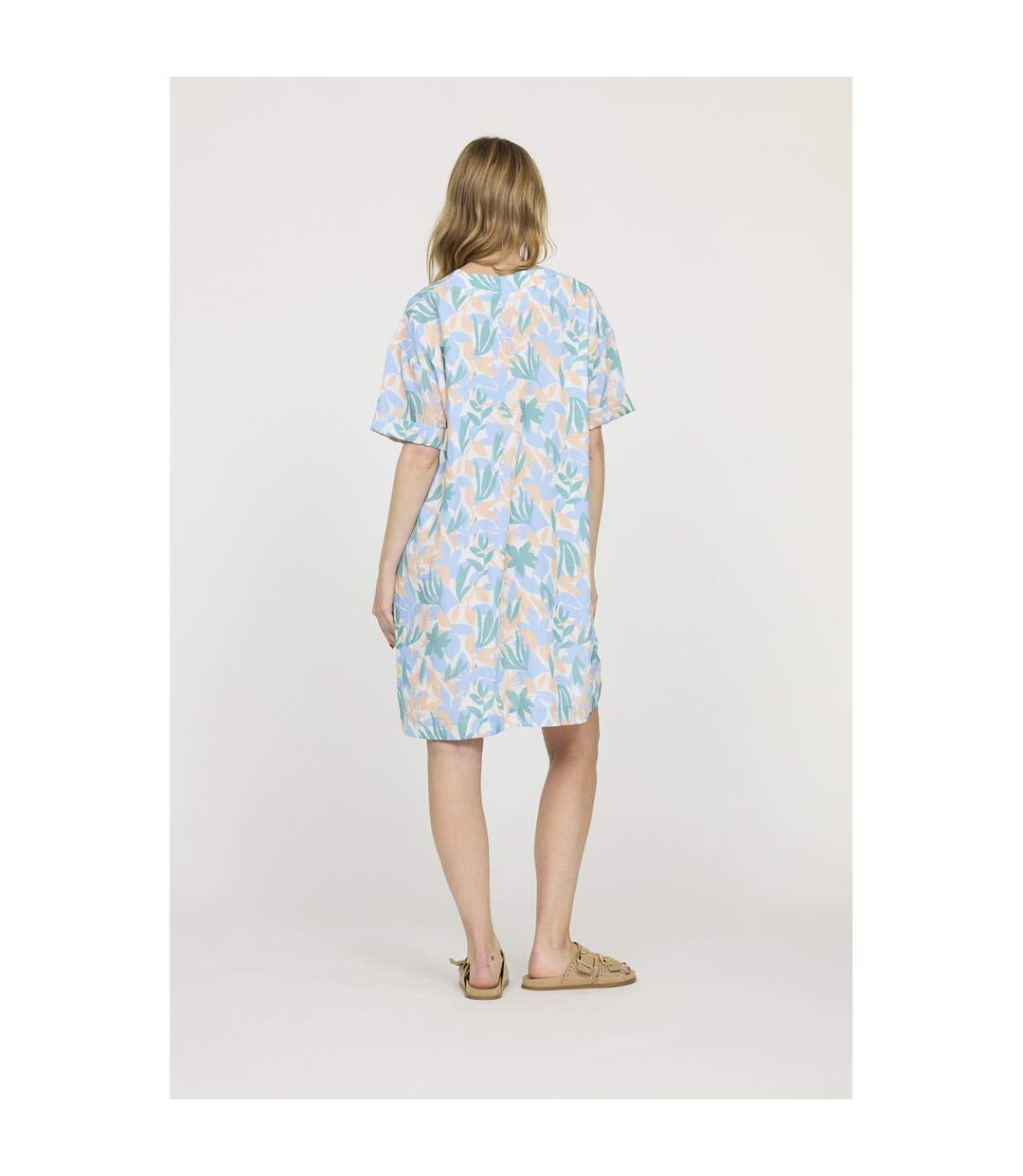 Robe manches courtes coton loose LAGE-3