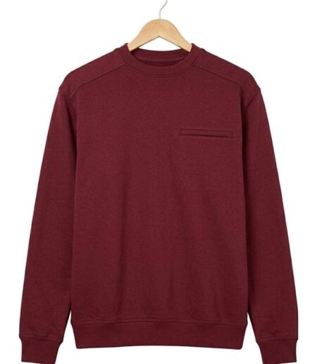 CHALLENGER BULGARE3 — Sweat col rond bordeaux : style raffiné et finitions soignées
