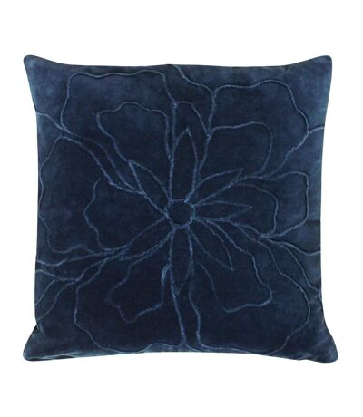 Furn Angeles Velvet Floral Throw Pillow Cover (Navy) (One Size) - UTRV2563