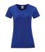 T-shirt iconic femme cobalt Fruit of the Loom