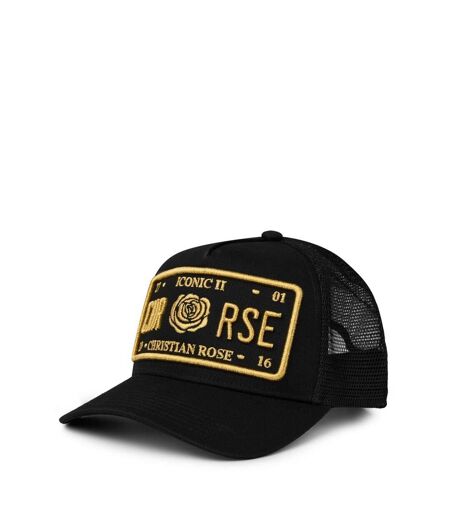 Casquette Trucker Li Plate Noir Jaune Or Christian Rose