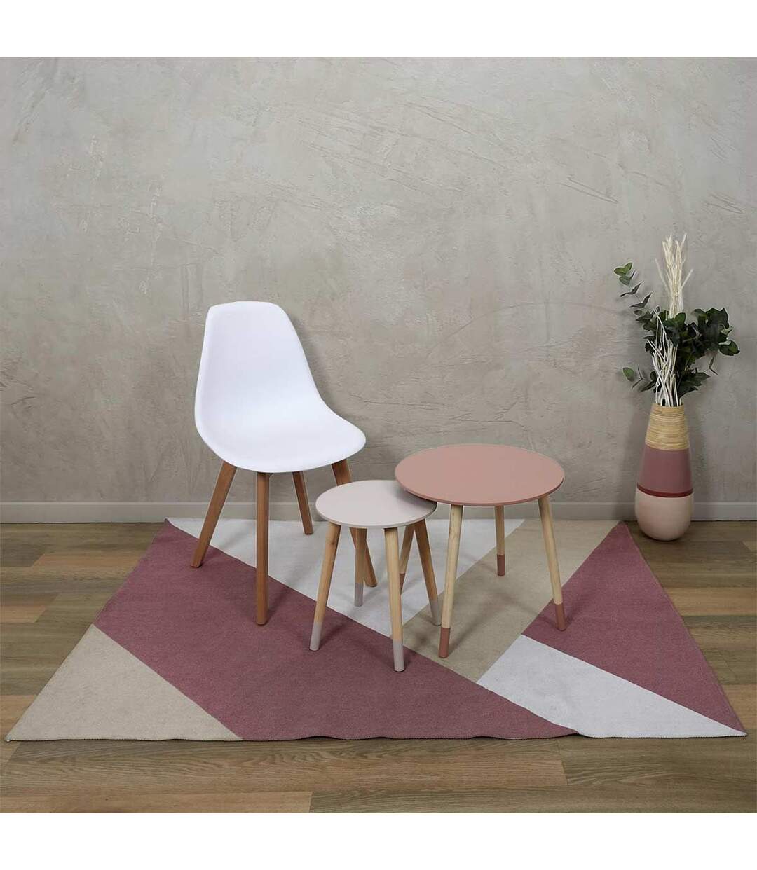 Tapis de Salon Géométrique 120x170cm Nude-3