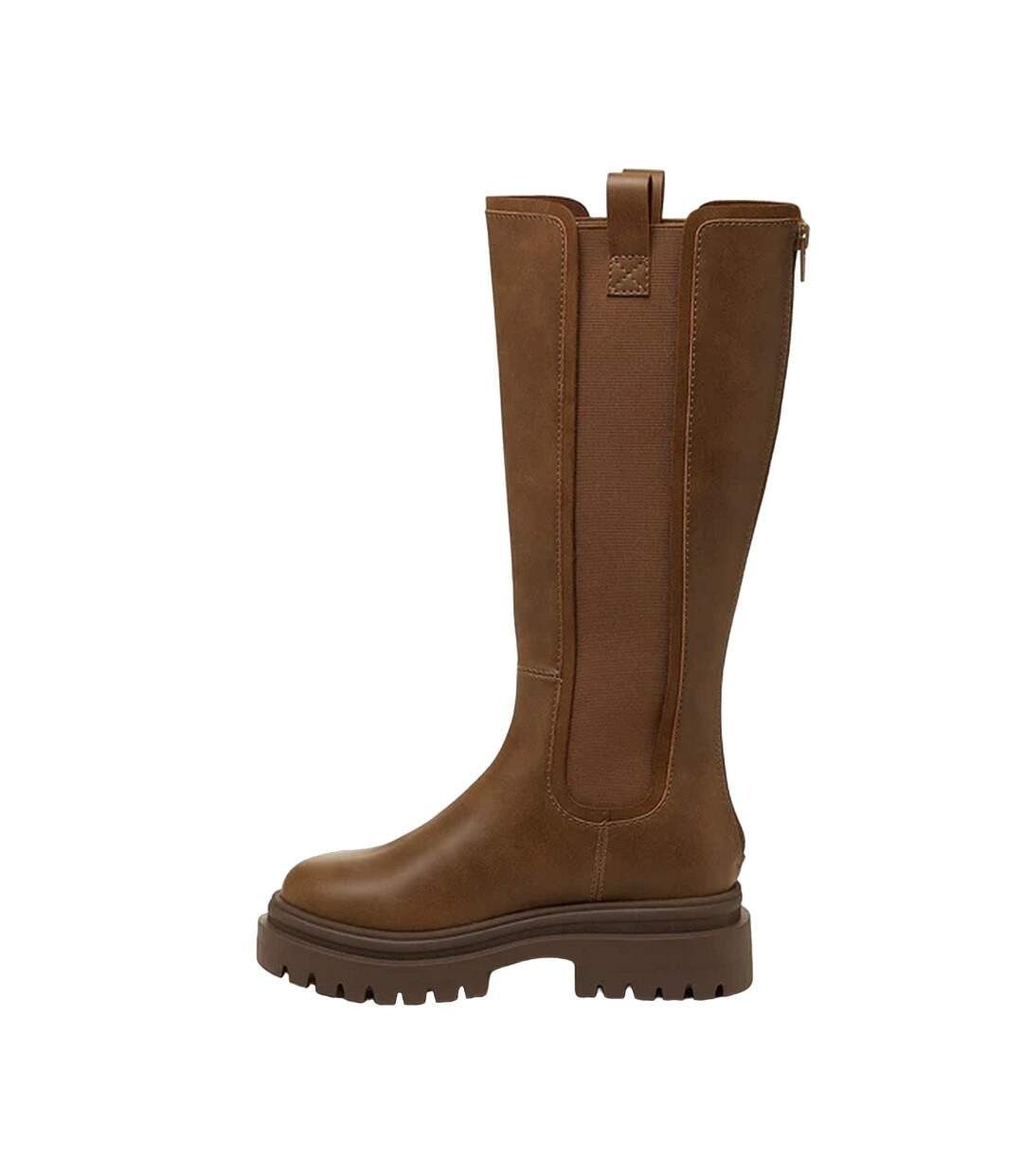 Womens/ladies drea leather long boots brown Rocket Dog-3