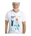 Mens coordinates graphic t-shirt white Weird Fish-3
