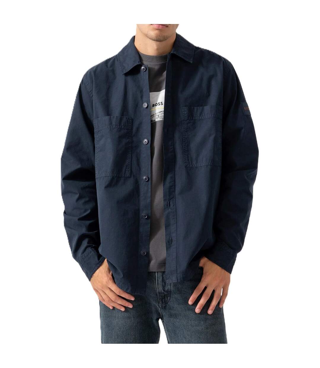 Chemise Homme Vert Boss-4