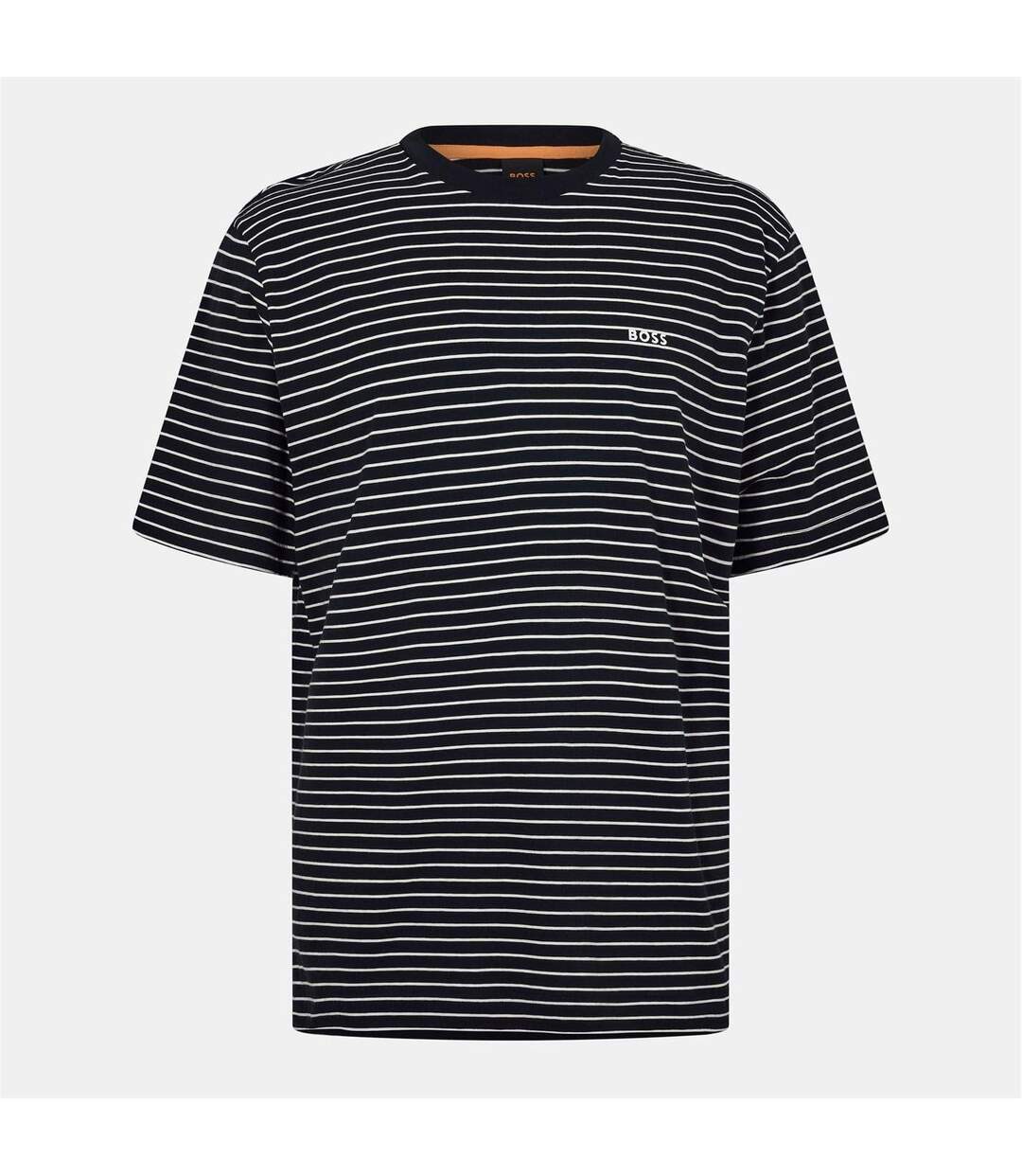 T-shirt Motif/style Rayé Homme Blanc Boss-1