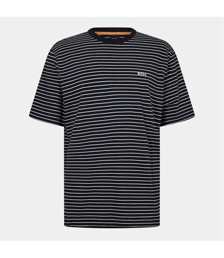 T-shirt Motif/style Rayé Homme Blanc Boss