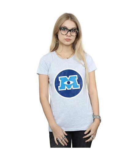 Disney T-shirt en coton Femmes/Ladies Monsters University Monster Emblem (Gris sportif) - UTBI34045