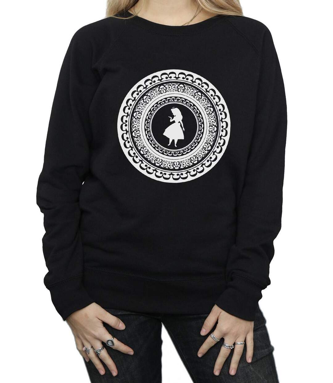 Disney Sweatshirt Alice In Wonderland Circle - Femmes/Dames (Bleu marine) - UTBI2639-2