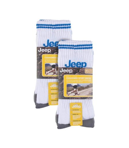 Men's 6 Pack Multipack Cushioned Crew Sport Socks - Outdoor Running