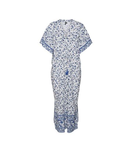 Robe blanche/bleu femme vero moda ilan