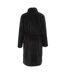 Mens Plush Fleece Long-sleeved Robe Black Howick-2