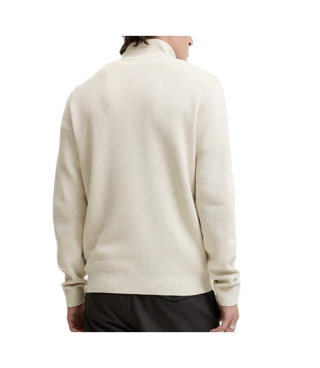 Pull zippé beige homme jack & jones milano-2