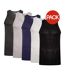 Débardeurs Motif/style Côtelé Homme Bleu Marine Charbon Noir Gris Blanc Keanu-2