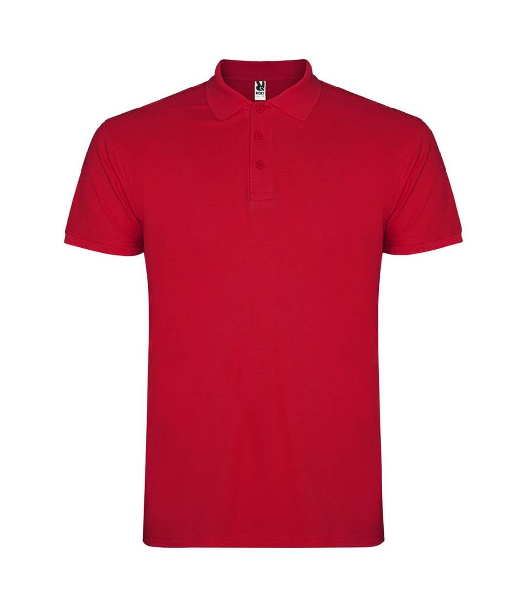 Mens star short-sleeved polo shirt red Roly