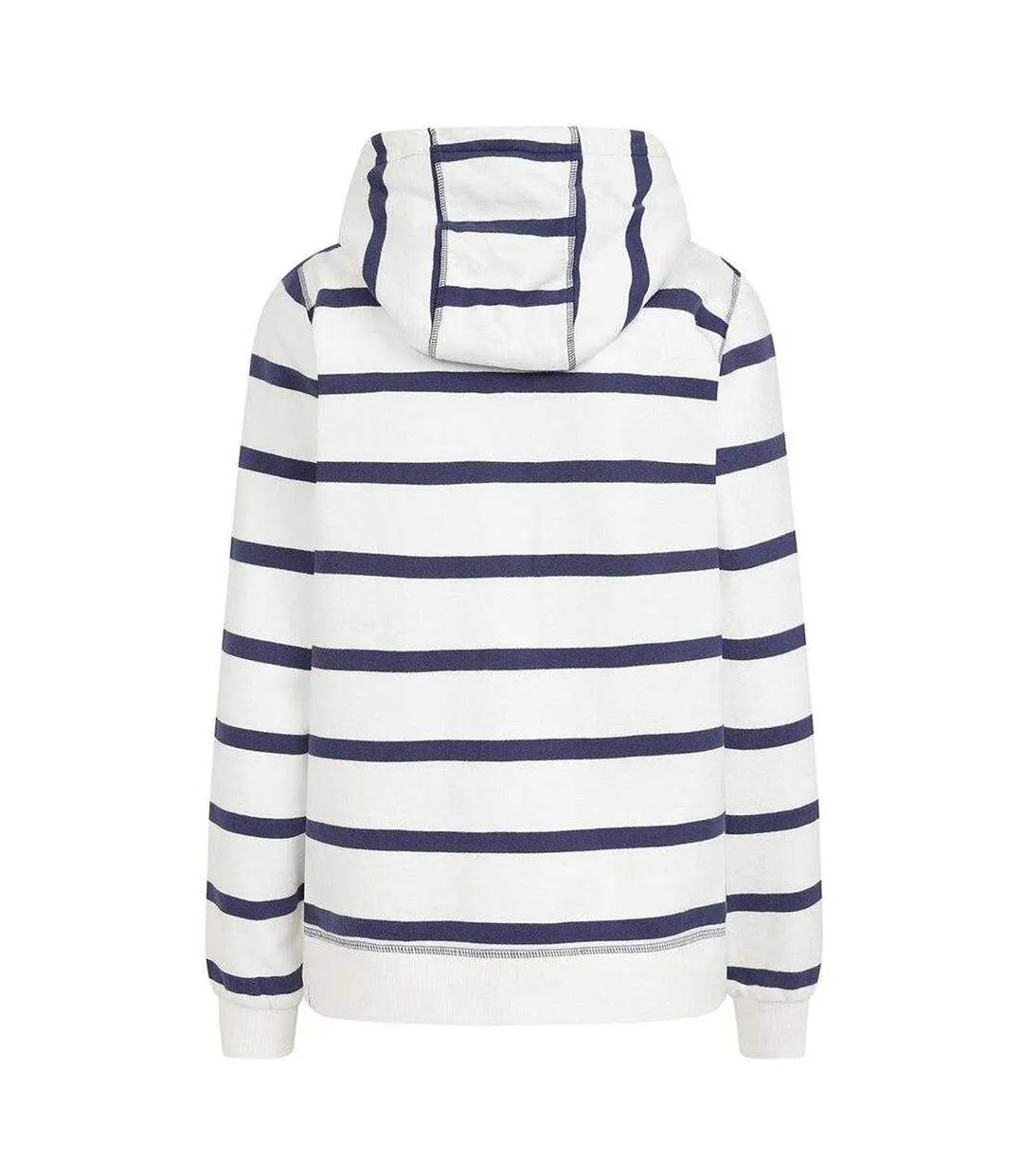 Womens/ladies Striped Full Zip Hoodie Twilight Lazy Jacks-2
