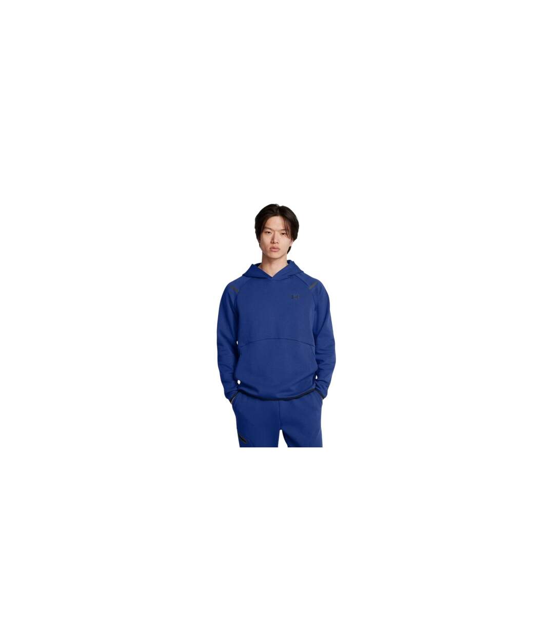 Mens Essential Fleece Raglan Hoodie Blue Under Armour-1