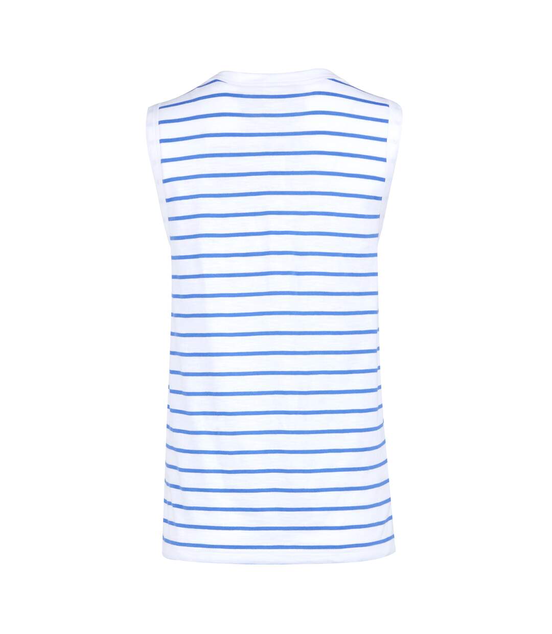 Womens/ladies Fariah Striped Sleeveless T-shirt White Sonic Blue Regatta-3
