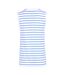 Womens/ladies Fariah Striped Sleeveless T-shirt White Sonic Blue Regatta-3