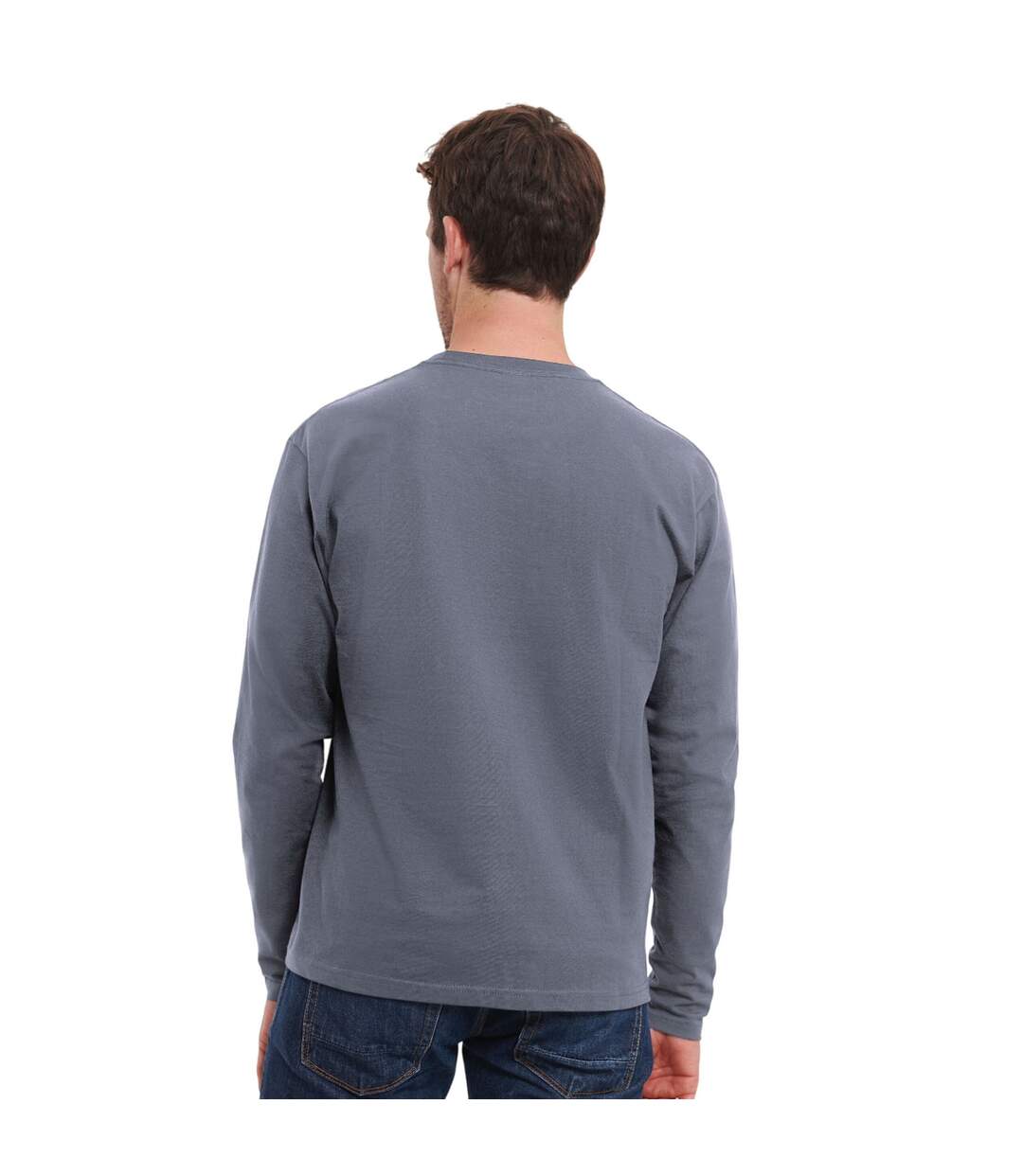 T-shirt Manches Longues Authentic Homme Gris Foncé Russell-2