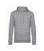 Pull À Capuche Biologique Pour Hommes Gris Chiné B&C-1