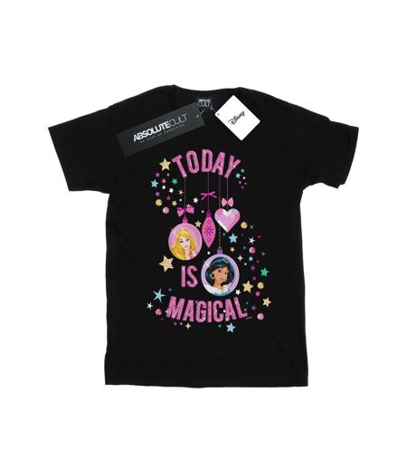Disney Womens/Ladies Princess Today Is Magical Coton Boyfriend T-Shirt (Noir) - UTBI42869