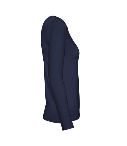 B&C Womens/Ladies #E150 T-Shirt à manches longues (Marine) - UTRW6528