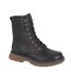 Cipriata Womens/Ladies Lace Up Combat Boots (Matt Black) - UTDF2315