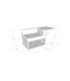 Banc d'entrée design marbré Anzer - L. 100 x H. 60 cm - Marron noix-3