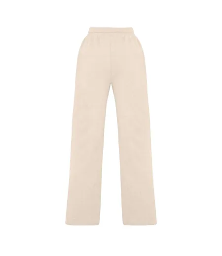 Womens/ladies Ribbed Wide Leg Sweatpants Stone I Saw It First