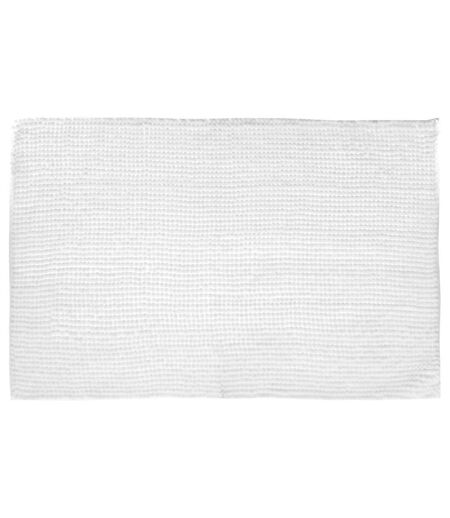 Tapis de Salle de Bain Chenille 50x80cm Blanc