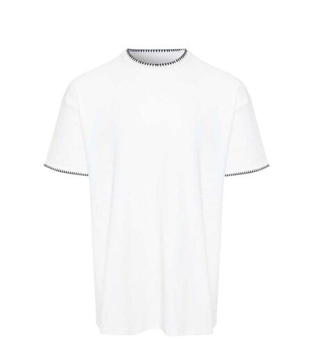 T-shirt Motif/style Zig-zag Homme Blanc Threadbare