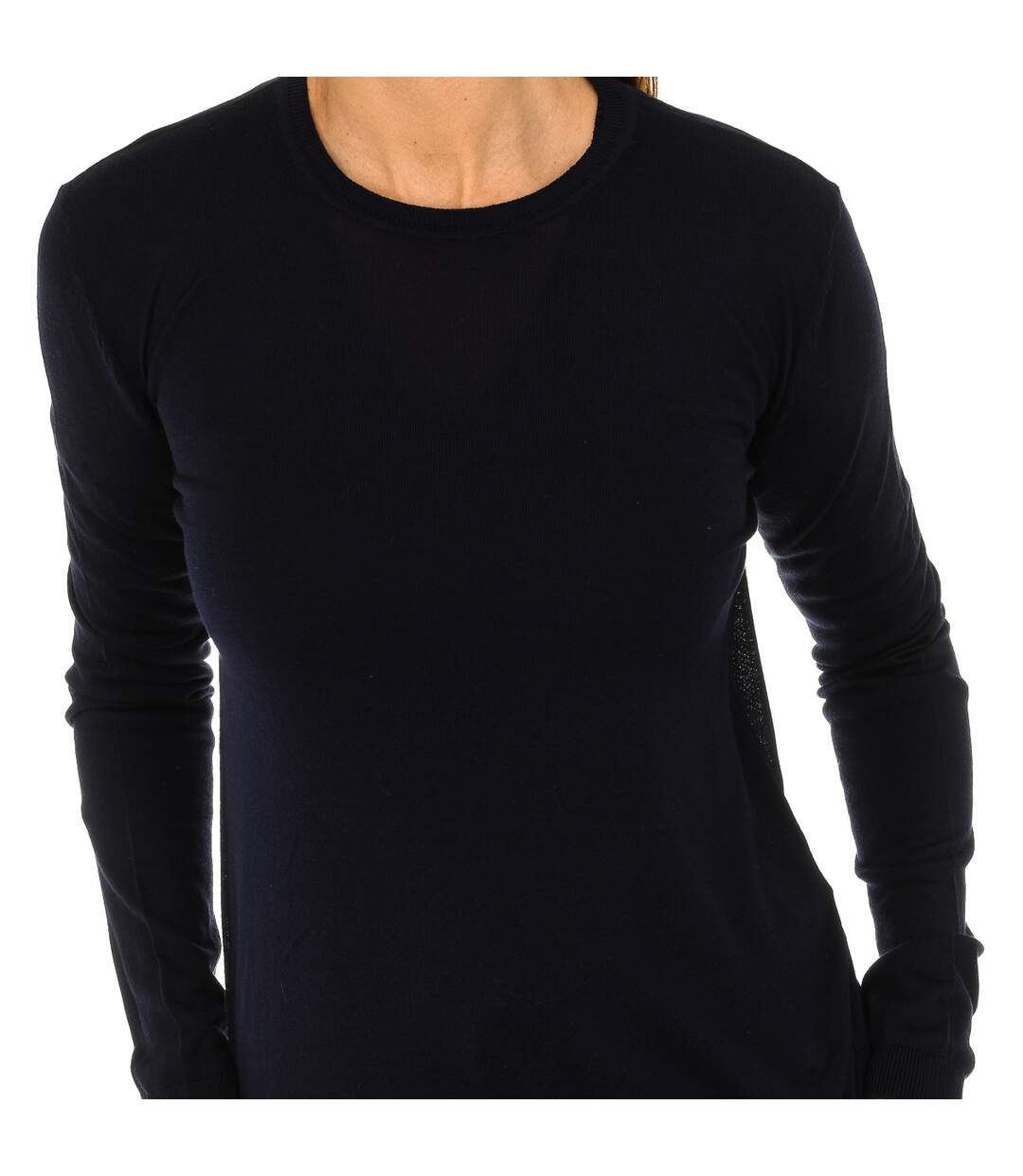 Women's long-sleeved round neck sweater 7V5MY3-2M1DZ