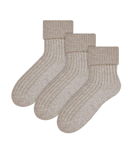 3 Pack Ladies Cosy Wool Bed Socks