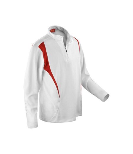 Haut Entraînement Trial Femme Blanc Rouge Spiro