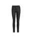 Pantalon Noir Enduit Femme Vila Commit Coated - L-1