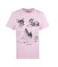 T-Shirt rose femme disney bambi & thumper nature-2