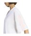 T-shirt Motif/style 3 Rayures Essentials Femme Blanc Rose Adidas-4