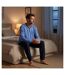 OZABI Pyjama Homme Doublé Polaire Écusson Brodé-4