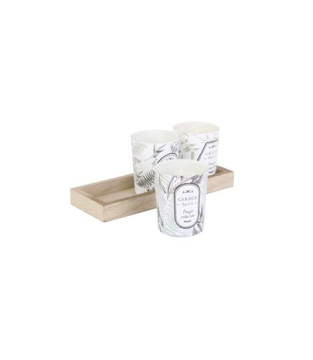 Lot de 3 Bougies Parfumées Garden 5cm Fleurs de Coton