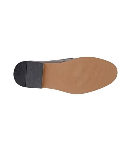 Mens Leather Loafers Dark Brown Roamers
