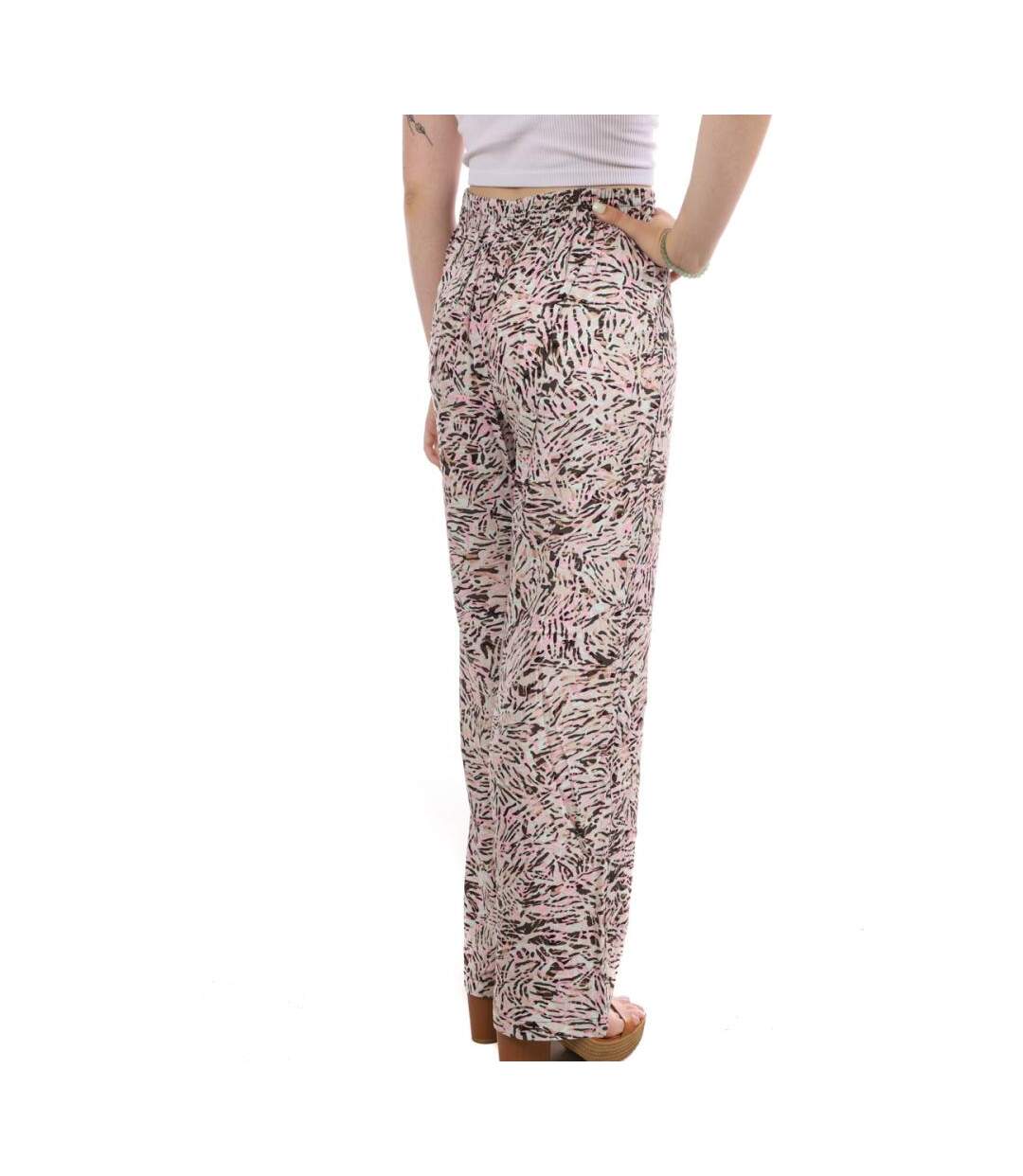 Pantalon Rose/Turquoise Femme Vero Moda Easy - M