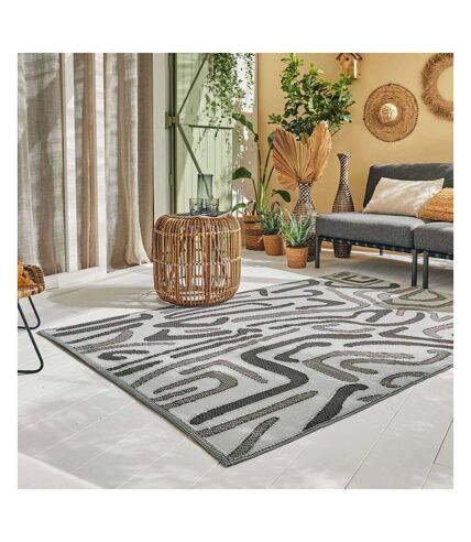 Tapis extérieur en polypropylène Capri 1741 noir 150 x 220 cm