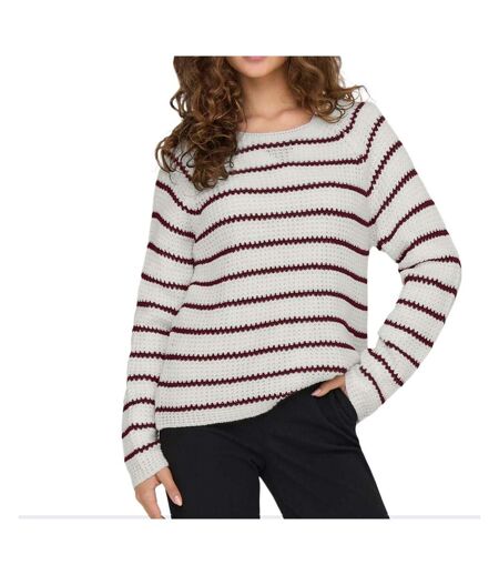 Pull blanc/rouge femme jdy ellen - l